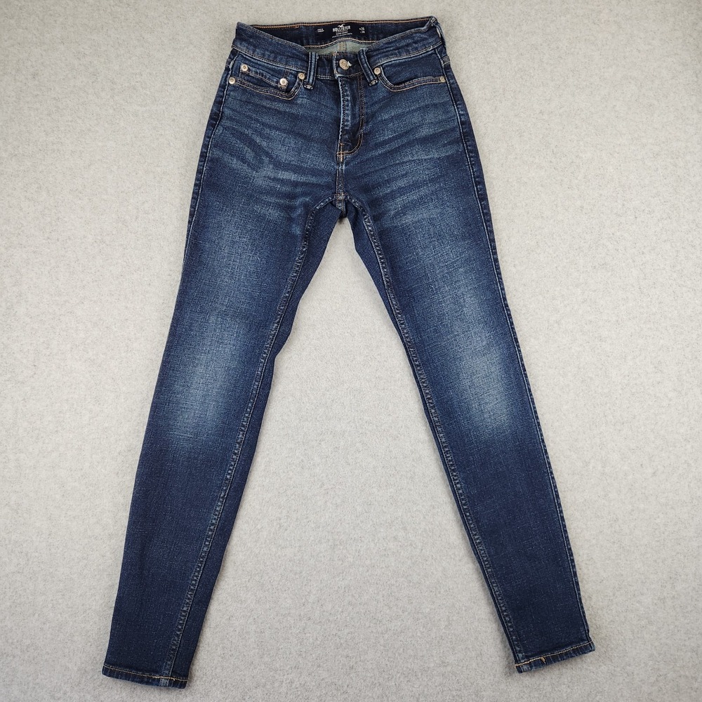 Hollister Super Skinny Stretchy Jeans Women's Size W25 L28 Actual Dark Wash 10s